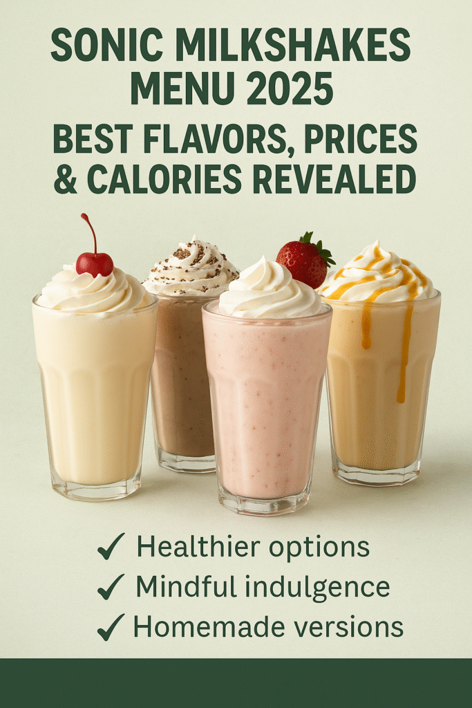Sonic Milkshakes