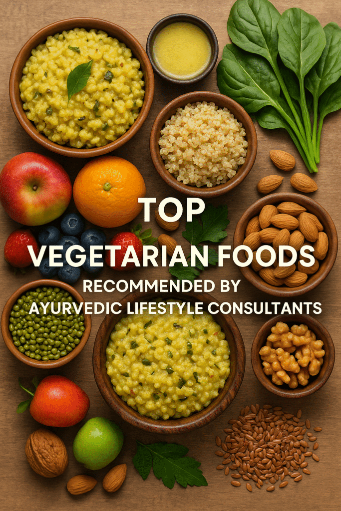 vegetarian foods recommended by Ayurvedic lifestyle consultant